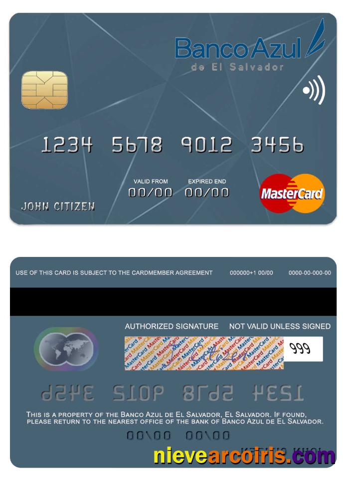 El Salvador Banco Azul de El Salvador mastercard